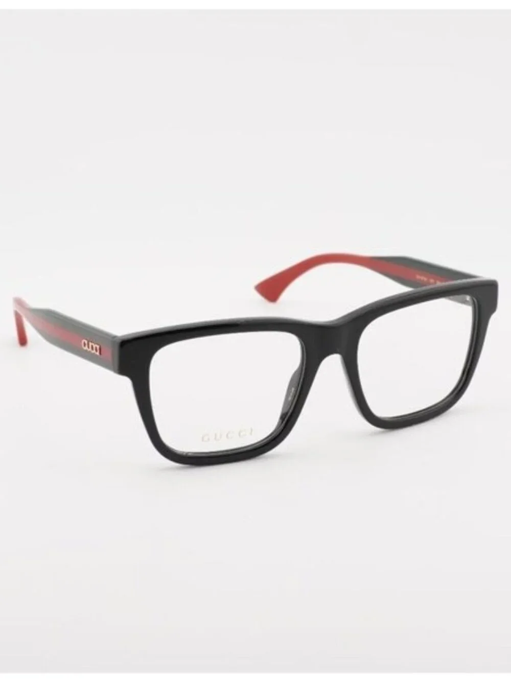 Gucci GG1870O 005 Eyeglasses Black/Red 56mm Square Frame